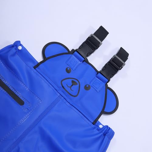 Pantalon de pêche garçon imperméable avec bottes intégrées soudées étanches