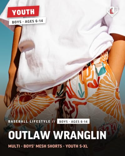 BL101 Youth Outlaw Baseball Mesh Shorts for Boys - Orange, YL - image 3