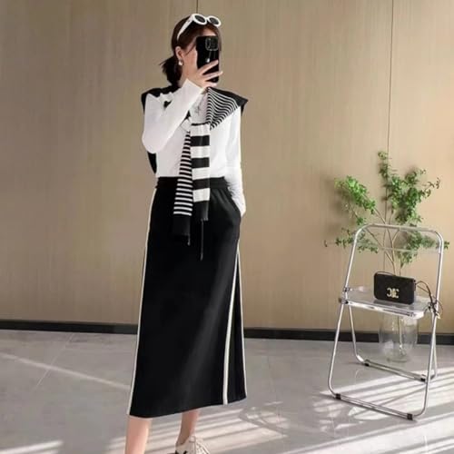 Image of WaJuemy Sweater Shawl Wraps for Women Sweater Knitted Knotted Shawls Travel Casual Scarf Cape Shoulder Tops Fashion Wrap
