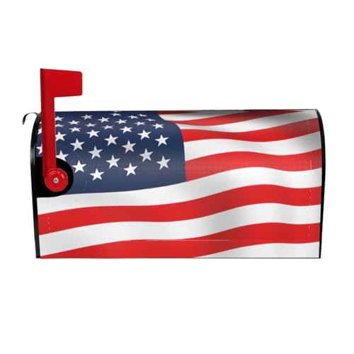 American Flag Patriotic Mailbox Cover,Magnetic Mailbox Cover,Letter Box Flap,Easy Install, No Tools,52.6x45.8cm