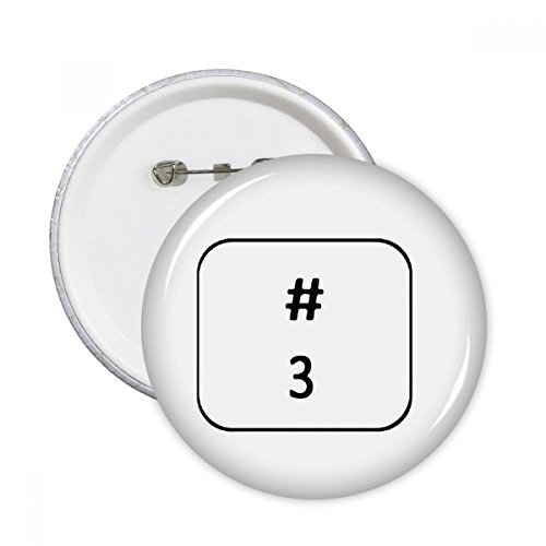 Badge Clavier Symbole broche ronde 5pcs idée cadeau geek pour anniversaire et fête