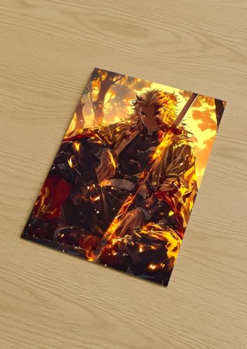 Image of NIJUKA Anime Printed A4 Size Metal sheet Poster For Home And Room Decoration | For Anime Art Fans Boys And Girls (Raingoku New Look Fanart)