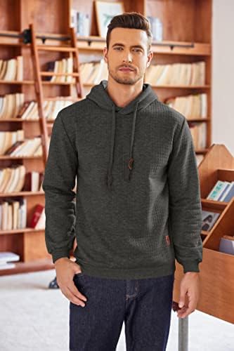 COOFANDY Men's Casual Hoodies Sweatshirt Hipster Gym Long Sleeve Drawstring Plaid Jacquard Pullover Hooded 3 COOFANDY Men's Casual Hoodies Sweatshirt Hipster Gym Long Sleeve Drawstring Plaid Jacquard Pullover Hooded