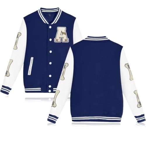 Mens Varsity Jacket Baseball Bomber Jackets Button Down Vintage Letterman Jacket