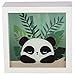 Produktbild Spardose Panda mit Sichtfenster, Sparkästchen zum Hinstellen, niedliches Panda-Motiv und Pflanzen im Hintergrund, für Geldgeschenk, 18 x 18 x 7 cm, Holz und Kunststoff, ideal für Panda-Fans