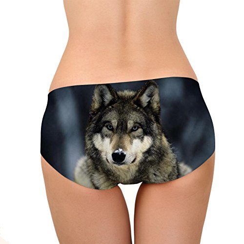 Image of Dellukee Sexy Women Underwear Briefs Breathable Hipster Panty White Alpaca Print