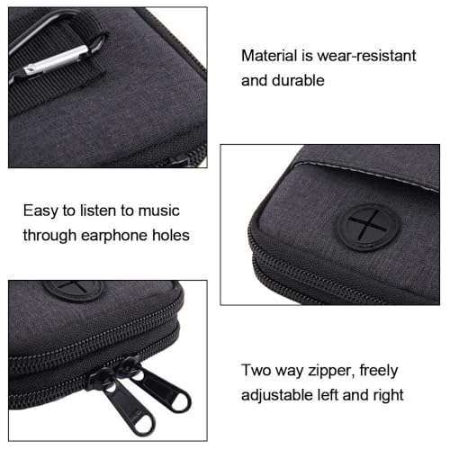 Generic Waterproof Oxford Cloth Waist Bag Purse Anti-theft Money Document Card Storage Bag Portable Neck Wallet Mobile Phone Bag Passport Pouch Blue 10x17 cm4