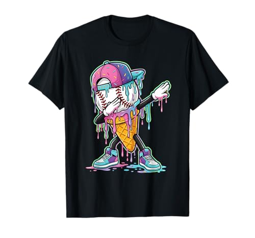 Dripping Baseball Drip Boys Ice Cream Drip Baseball Sport T-Shirt