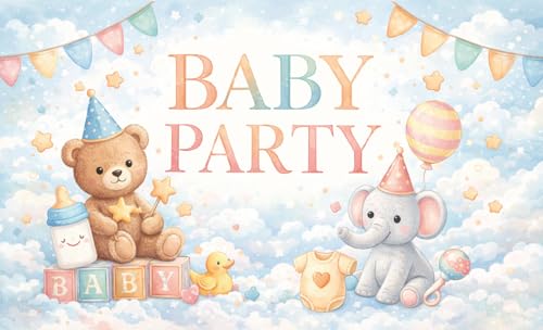 Drapeau de fête prénatale mignon bébé 150x90 cm grand format - 2