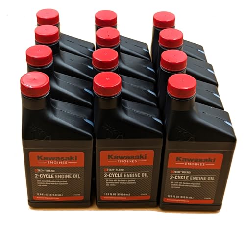 Power Performance para Kawasaki (Paquete de 12) Aceite 2 tiempos KTECH 12.8oz con embudo