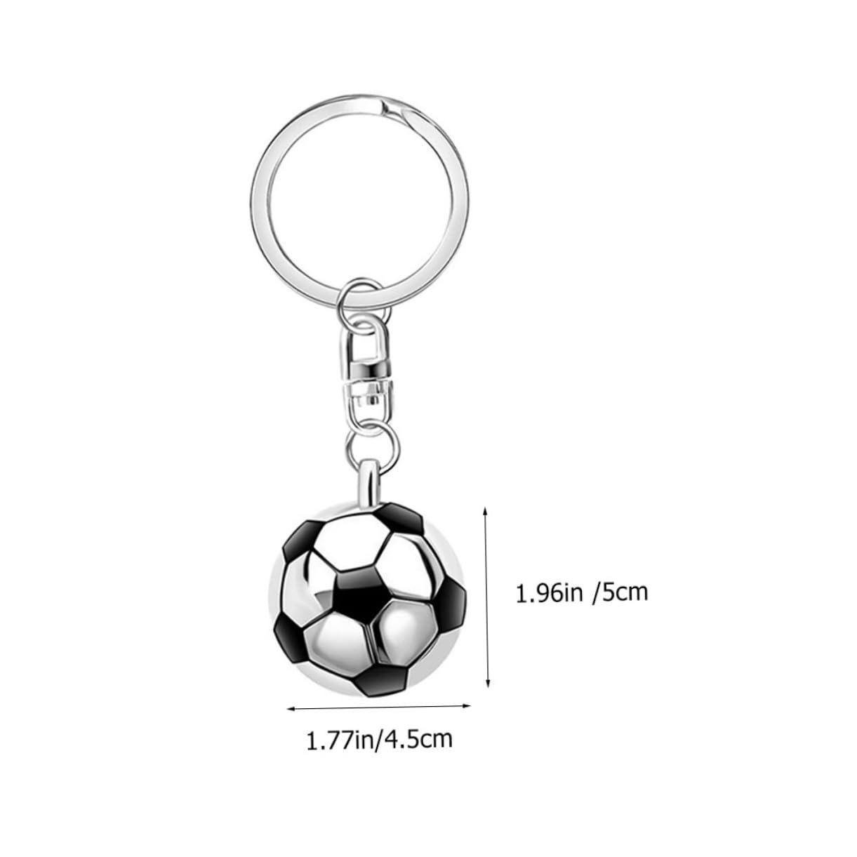 TOYANDONA 12piezas Llavero De Fútbol Metálico Adornos Colgantes Para Fiestas De Fútbol y Cumpleaños Para Decorar Mochilas y Bolsos