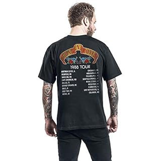 Guns N’ Roses Tour 1988 Homme T-Shirt Manches Courtes Noir Regular/Coupe Standard - Les Beatles, Paul McCartney, John Lennon, RIngo Starr, George Harrison Guns N' Roses Tour 1988 Homme T-Shirt Manches Courtes Noir Regular/Coupe Standard – Image 6