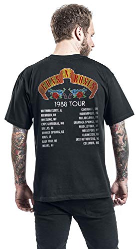 Guns N’ Roses Tour 1988 Homme T-Shirt Manches Courtes Noir Regular/Coupe Standard - Les Beatles, Paul McCartney, John Lennon, RIngo Starr, George Harrison Guns N' Roses Tour 1988 Homme T-Shirt Manches Courtes Noir Regular/Coupe Standard – Image 7