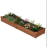 DRAINAGE OPTIMAL POUR DES PLANTES EN BONNE SANTE : La base ouverte de ce carré potager de jardinière d'extérieur favorise un drainage efficace, évitant la stagnation de l'eau tout en préservant les nutriments essentiels pour les racines. Vos plantes bénéficieront ainsi d'un environnement propice à leur croissance.