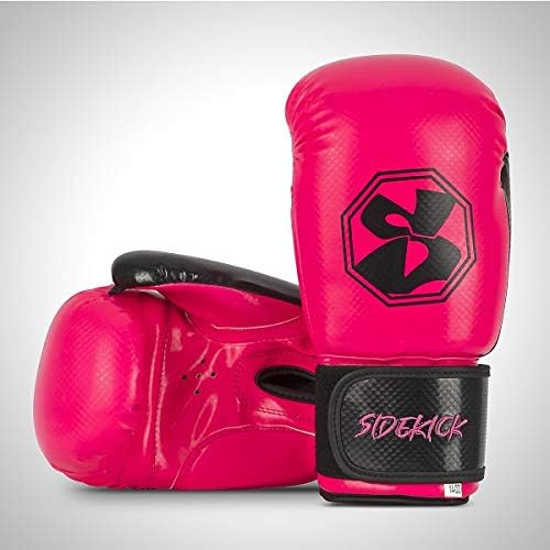 Sidekick Carbon Fuchsia Pink Girls 10oz Boxing Gloves Amazon.co.uk
