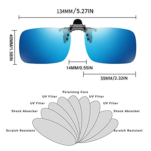 Polarized Clip-on Sunglasses 3 PACK Anti-Glare UV Protection Flip-up Sunglasses Over Prescription Glasses2