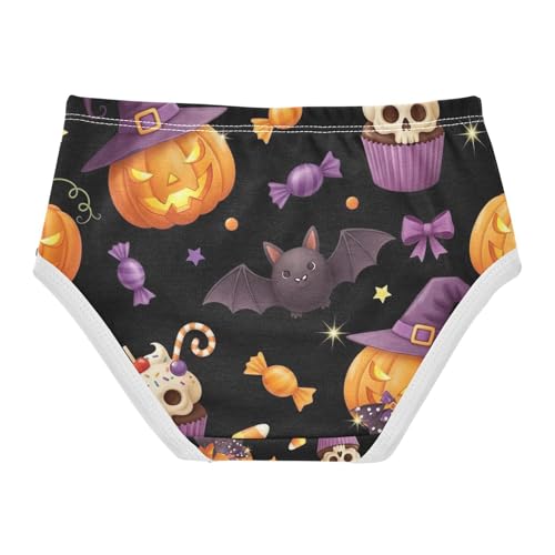 Halloween Lanterns Underwear Toddler Girl, Girls Cotton Underwear, 2T–8 Years2