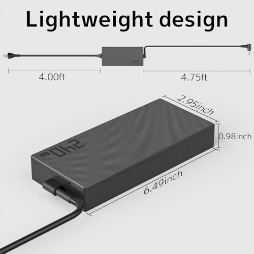 Image of 240W AC Adapter ADP-240EB B Fit for ASUS ROG Zephyrus G14 G15 G16 M16 S15 S17 GA401 GA402 GU603 Duo 15 TUF F15 A16 Gaming Laptop Charger ProArt StudioBook 16 Fast Charging Power Supply Cord