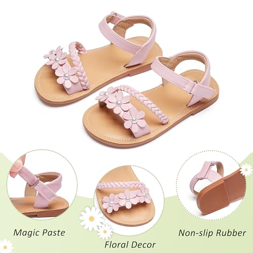 Image of GINFIVE Toddler Girls Sandals Girls Toddler Sandals Little Girls Kids Shoes