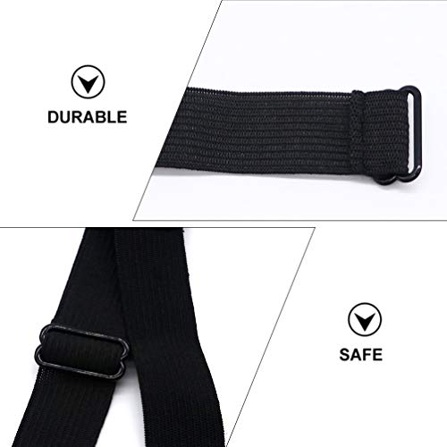 FRCOLOR 4Pcs Elástico Ajustável para Perucas Tiras de Peruca Preta Com Ganchos Acessórios de Peruca