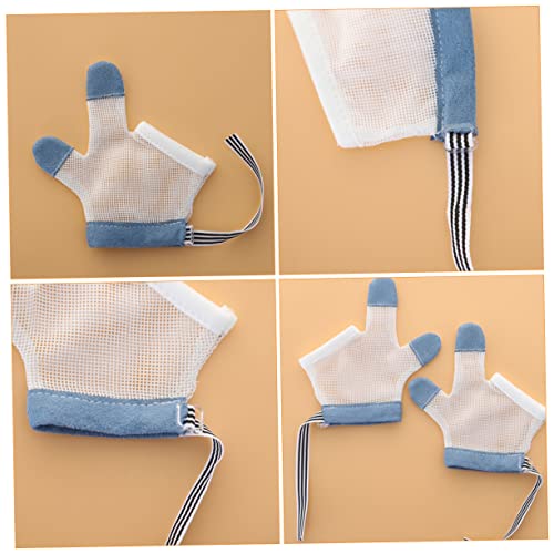 VICASKY Breathable Nylon Gloves for Teething Relief and Scratch Prevention Finger Protector Mitts with Soft Textures Skin Friendly Gloves for Newborn Boys2