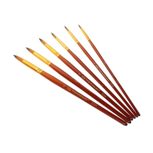 EXCEART 6 Piezas Pincel Dibujo De Uñas Newton Cara Arte Agua De Romero Raphael 8404 Kit De Arte De Uñas Kit De Manicura Suministros Sable Humano Estudiante De Madera