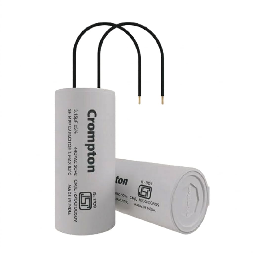 Original Crompton 3.15 MFD Capacitor for Ceiling Fans & Table Fans | SRM Self Recovering Mechanism | Low Dissipation Factor | Reliable Fan Capacitor for Smooth Performance | Pack of 4-image-38