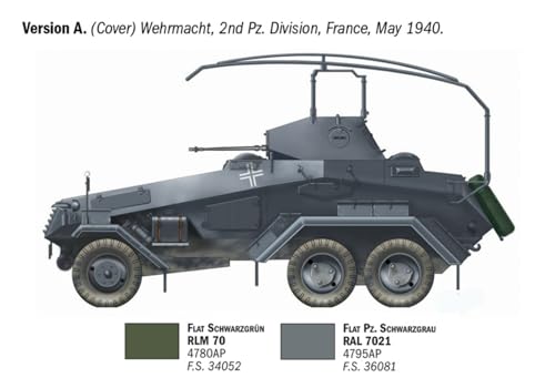 Italeri 97032 1:72 Sd.Kfz. 232. 6 Rad - Modellbau, Bausatz, Standmodellbau, Basteln, Hobby, Kleben, Plastikbausatz, detailgetreu