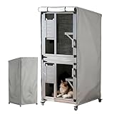 Byuexhp Kätzchen Außenhaus Schutzhülle | Große Robuste Vollständige Abdeckung,Schutzabdeckung Für Unterschlupf Von Streunerkatzen,Für Terrasse Balkon Garten Park Wohngebiet Garage Scheune