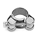 304 Stainless Steel T Bolt Clamp Ring Set 5Pcs Ultra Durable Hand Tightening Hose Clamp Support Accessories for Plumbing Automotive and Industrial Applications (23-25mm)
