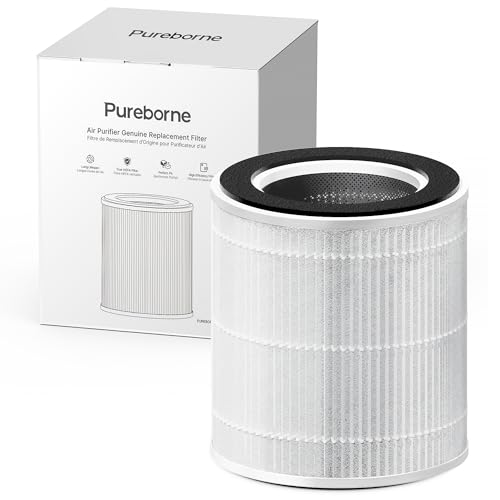 Pureborne PB6866 Air Purifier Replacement Filter HEPA with Activated Carbon 3 Stage Filtration，Per Version