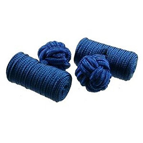 Gemelos de camisa azul royal caballero nudo francés textil para trajes