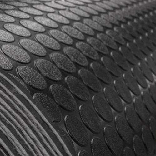 ToughGrade 8' 6'' RV Diamond/Coin/Square Coin Flooring | Black or Gray | Garage Flooring | Rubber Flooring | Gym Flooring (30 Foot, Coin Black)