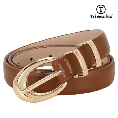 Image of TRIWORKS Women Belt for Jeans Pants Fashion Ladies Faux Leather belt
