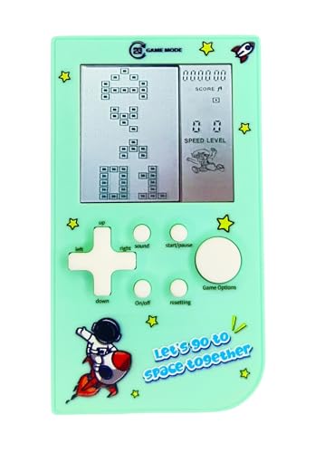 TAQY 新しいブロックゲームコンソール 26 ゲームマカロンカラー付き レトロゲーム機 ポケットゲーム機 レンガゲーム/レーシング/タンクバトル パズルおもちゃ 電子ノスタルジックハンドヘルドデバイス 子供 (Green)