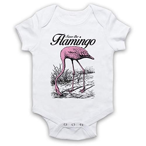Bodys Save The Flamingo bébé à encolure américaine facile