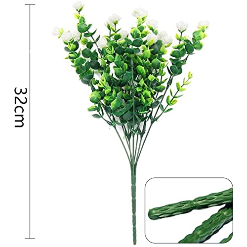 Buiten decoratieve planten 5CP's kunstmatige bloemen nep bloemen kunstmatige groen planten outdoor bruidsboeket voor… - Afbeelding 3