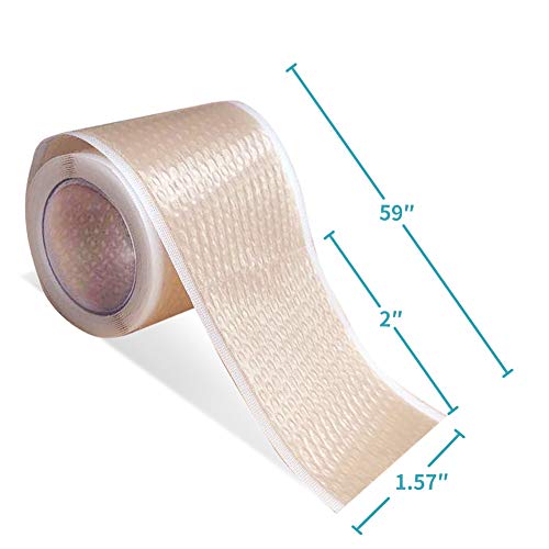 Dimora Soft Waterproof Silicone Medical Tape With Easy Tear Design, Adhesive, Comfortable Breathable Pain-Free Removal Tape, No Residue （1.6In X 59 In）,1 Roll #TOP1