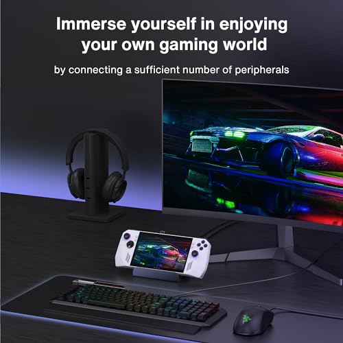 Image of iVANKY 4K@144Hz Steam Deck Dock, 8-in-1 Docking Station for ASUS ROG Ally X /Legion Go /MSI Claw, ROG Alloy /Valve Stream Deck OLED Hub, HDMI 2.1, 1Gbps Ethernet, 3*USB-A 3.0, with 65W Power Adapter