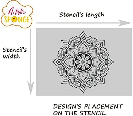 Round Mandala Medallion Reusable Stencil A3 A4 A5 & Bigger Sizes Wall Decor / M3 (PVC Reusable Stencil, A3 Size - 297 x 420 mm, 11.7 x 16.5 in)