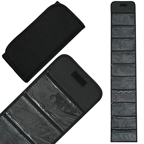 Geld-Organizer, Geldbörse mit 10 Reißverschlussfächern, DSVENROLY Geldhalter, Budget-Brieftasche, diskrete Geldtasche für Quittungen, Gutscheine, Tipps (1 Stück, schwarz) Cover