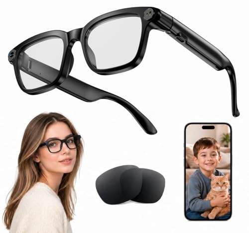 AI Smart Glasses with 8MP Camera, 4K Video, Photo Capture, Real-Time Translation, Recording, AI...
