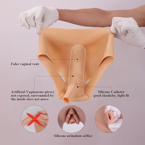 Silicone Fake Vagina Pants Short Butt Lifter Underwear for Crossdresser Cosplay Drag Queen4