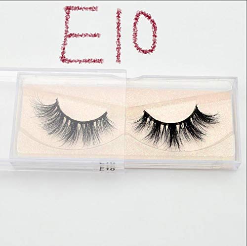 Visofree Eyelashes 3D Mink Lashes natural handmade volume soft lashes long eyelash extension real mink eyelash for makeup E01 (Color : E10)