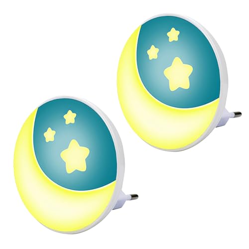 Kinder Nachtlicht Steckdose 2-tlg - LED Schlaflicht Mit Bär & Hund Motiv