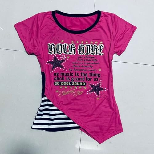 Image of Kawaii Cutecore Harajuku Y2k 2000s Tops Summer Preppy Aesthetic Alt Goth Emo Short Sleeve Graphic Tees