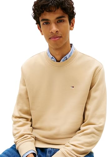 Tommy Jeans TJM Reg S Flag Crew Dm0dm20741 Herren-Sweatshirt, Beige (weiches Gold), XXL, Herren 2