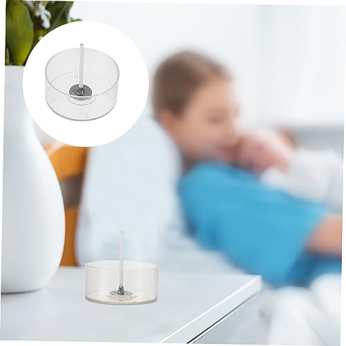Kit para hacer velas con mechas y porta vela plástico redondo miniatura 4