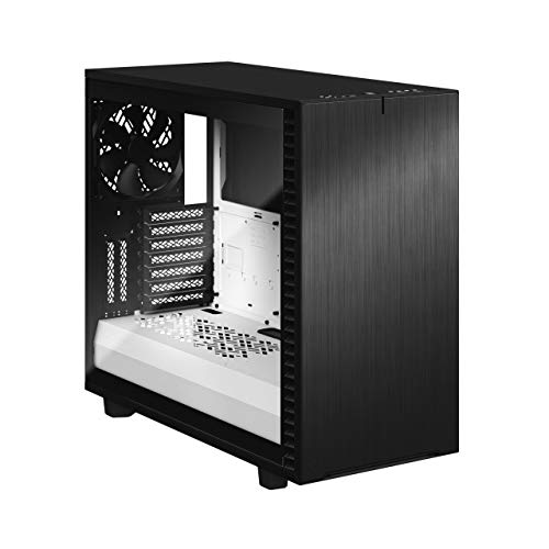Image of Fractal Design Define 7 Black & White Brushed Aluminum /Steel E-ATX Silent Modular Tempered Glass Window Mid Tower Computer Case