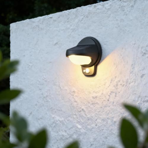 Image of XERGY Solar Powered Outdoor Security Wall Light - Motion Sensor | Waterproof | Auto On /Off | Warm White - for Gate, Balcony, Terrace, Backyard